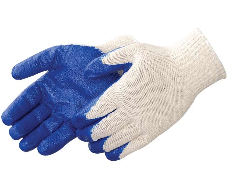 A-GRIP® 4719 Latex Coated Work Gloves – 10 Gauge Knit, Blue Grip Palm (S–XL)