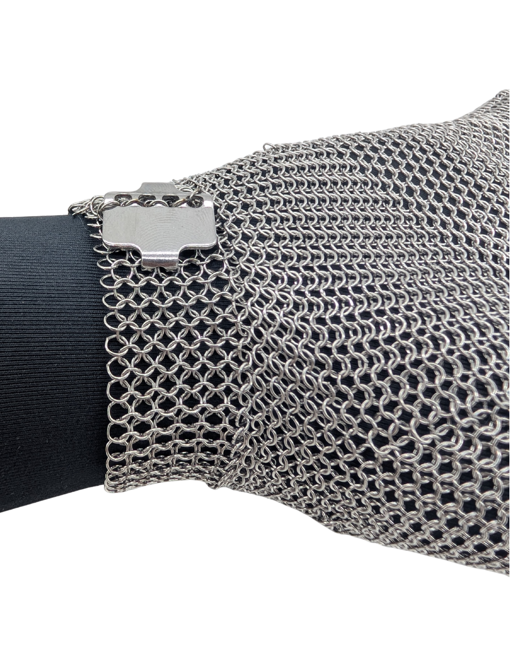 M1160 5-Finger Steel Mesh Glove with Clip – Wrist Length | Cut & Knife Resistant | XXS–XXL