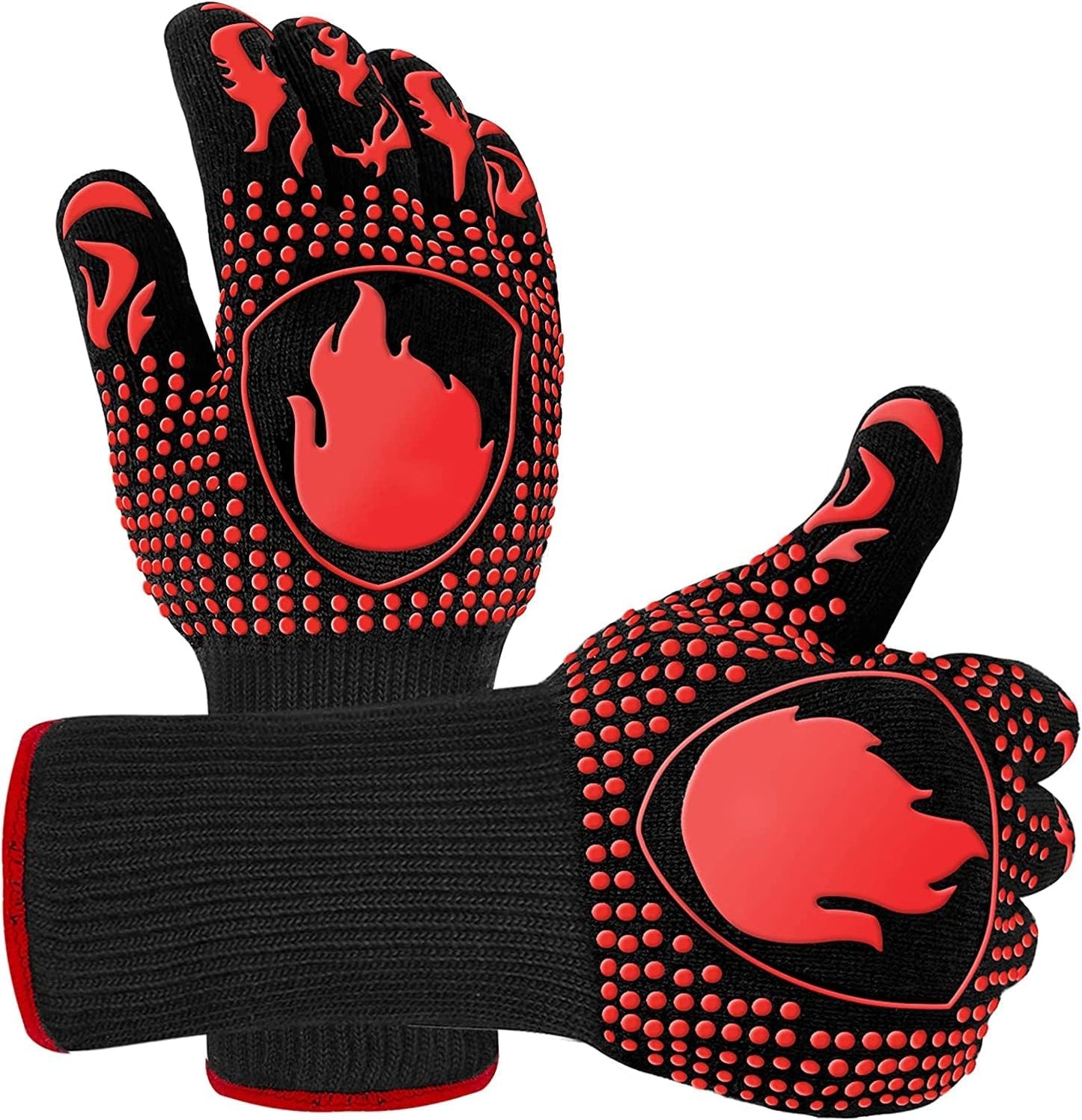 BBQ Gloves, Heat Resistant Oven Mitts Grilling Gloves