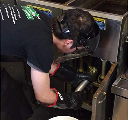 Oil Shield®, 18" High Temperature Insulated Neoprene Gloves Fryer Safety Gloves - Mens Sizes S-XL - GPSFoodService - Safety Solutions for the Food Service Industry