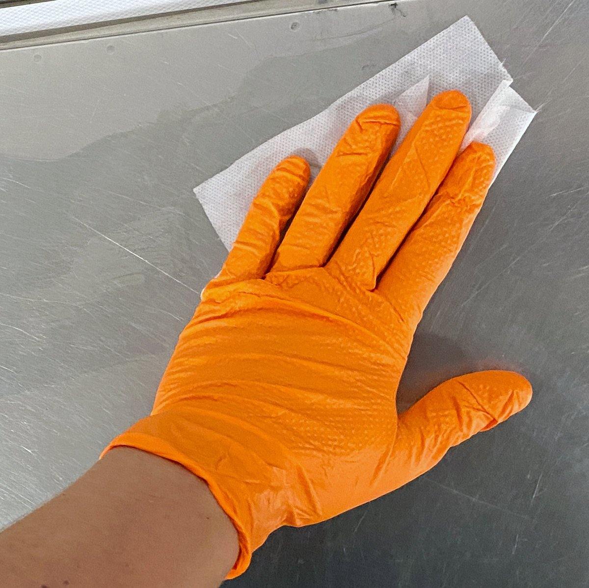 The Orange Diesel, Powder Free Nitrile Disposable Gloves, 6 Mil, Sizes M-XXL - GPSFoodService