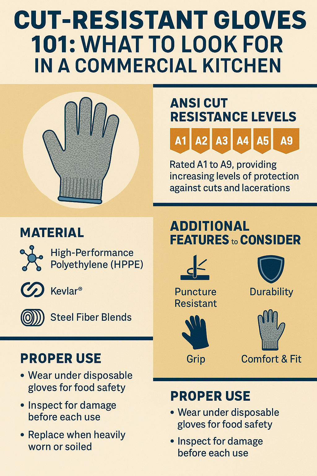 Cut-Resistant Gloves 101: What to Look For in a Commercial Kitchen