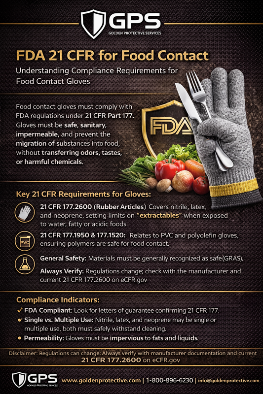 FDA 21 CFR Food Contact Gloves Guide: Compliance Requirements Explained