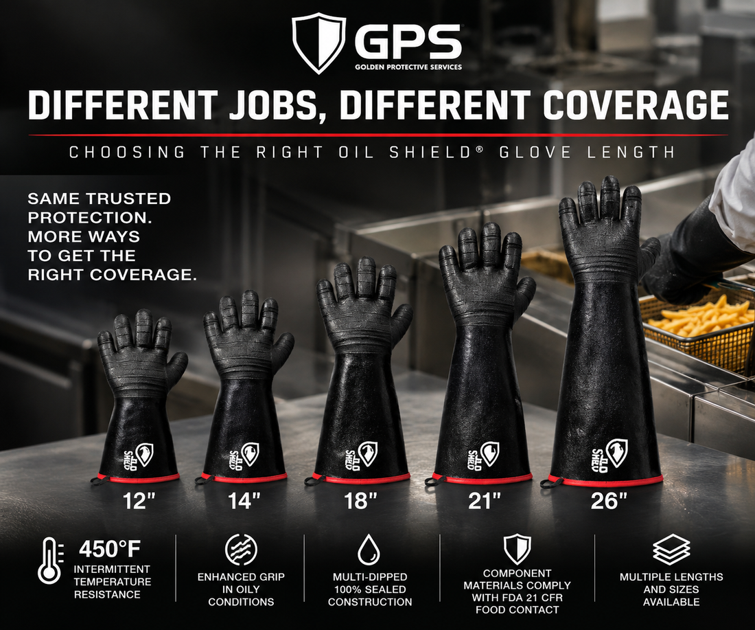 Different Jobs, Different Coverage: Choosing the Right Oil Shield® Glove Length