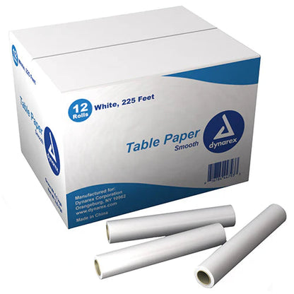 Smooth Table Paper, 12" x 225", White, Strong, Absorbent Paper