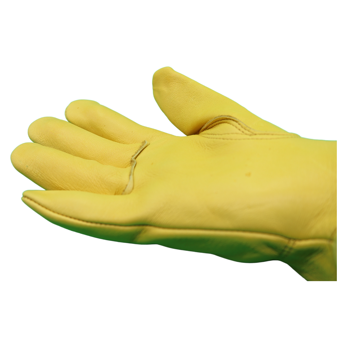 Red Steer 1507 Golden Grain Elkskin Driver Gloves – Keystone Thumb, Elastic Back (S–XL)