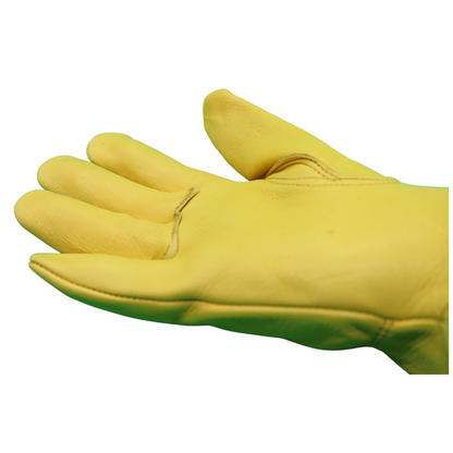 Red Steer 1507 Golden Grain Elkskin Driver Gloves – Keystone Thumb, Elastic Back (S–XL)