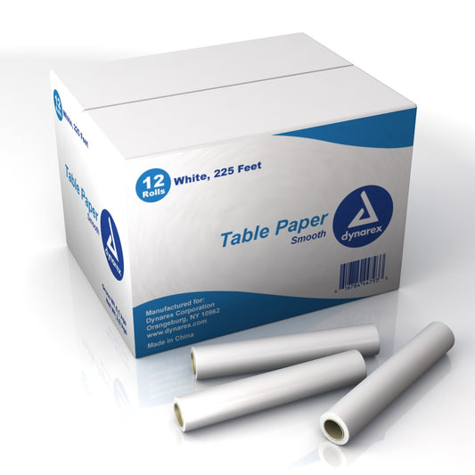 Smooth Table Paper, 18" x 225", Strong Absorbent Paper, 12 Rolls Per Case