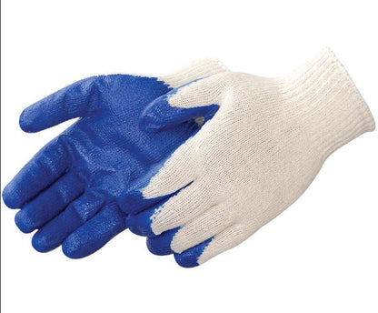 A-GRIP® 4719 Latex Coated Work Gloves – 10 Gauge Knit, Blue Grip Palm (S–XL)