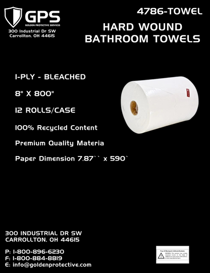 HARD WOUND ROLL TOWELS - (BATHROOM)