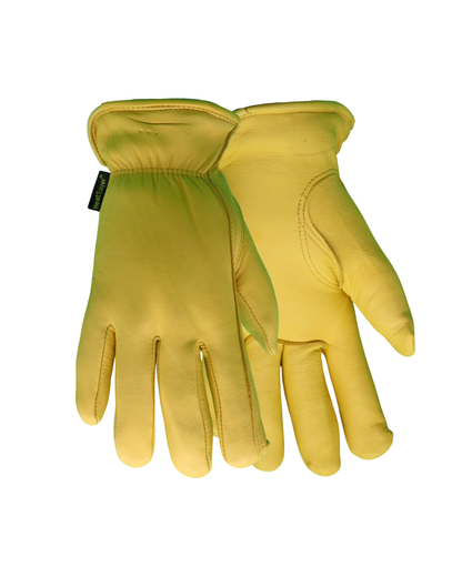 5505 Yellow Deerskin Driver’s Gloves – Thermal Lined – Keystone Thumb