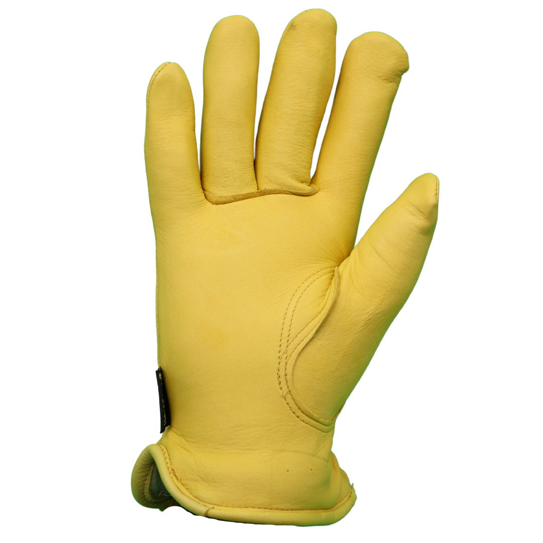 5505 Yellow Deerskin Driver’s Gloves – Thermal Lined – Keystone Thumb