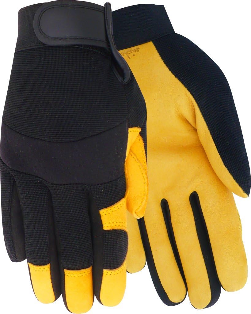 Heatsaver® 5521 Deerskin Mechanic Gloves – Thermal Lined, Velcro Wrist (M–XXL)