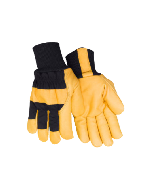 59360 Black Pigskin Driver’s Gloves – Medium – Canvas/Leather – Wing Thumb