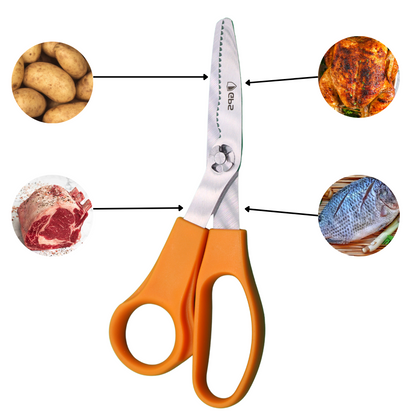 Take-Apart Safety Shears Orange Handle 7"