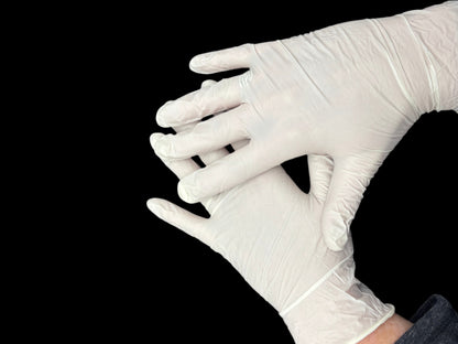 Nitrile 4.5Mil Disposable Grade Gloves, Powder Free, White, Sizes S-XL, 100 Gloves Per Box