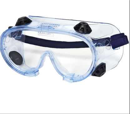Safety Goggles, Vent Caps, Clear, Antifog with Elastic Strap