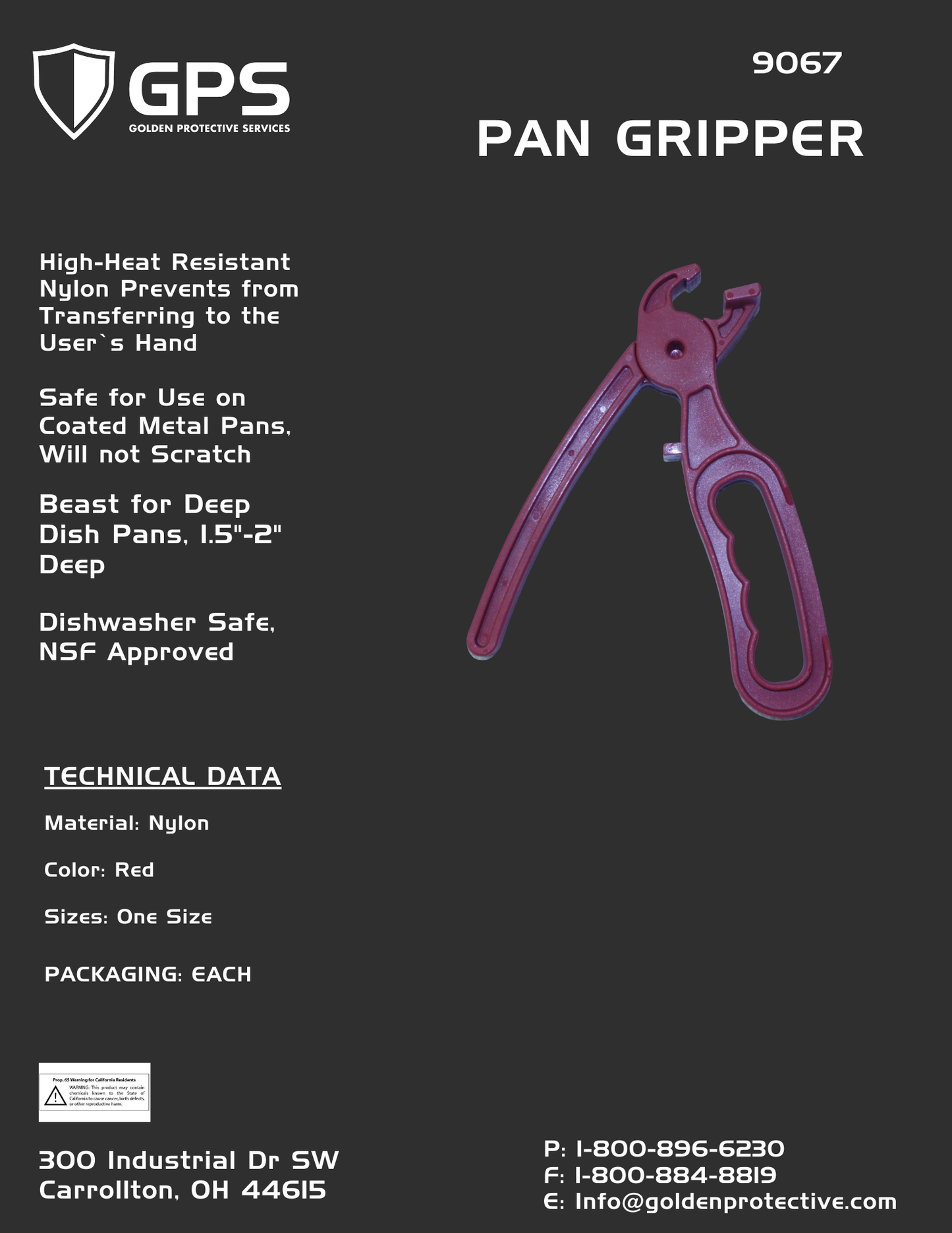 Pan Gripper - Red Nylon