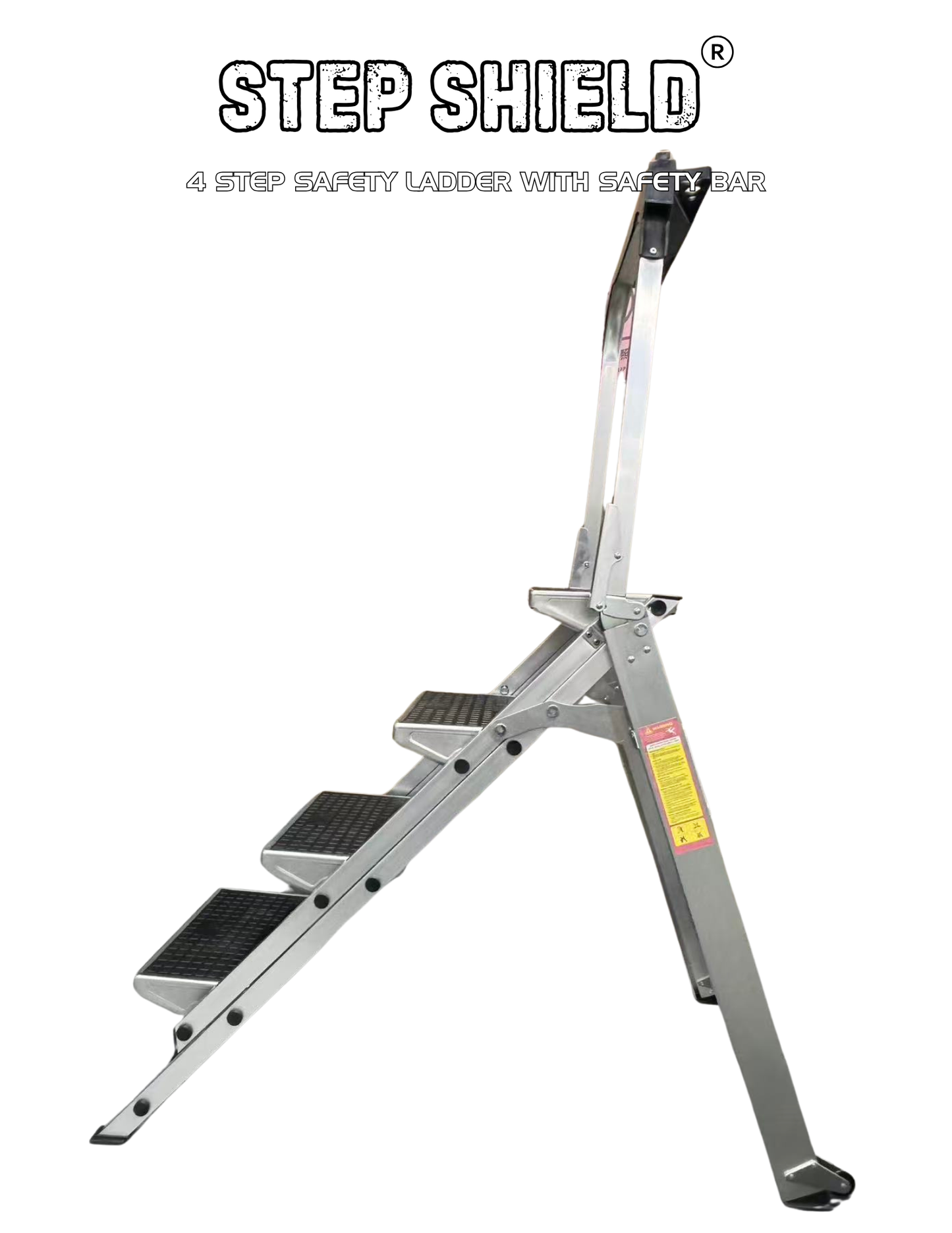 Step Shield 4 Step Safety Ladder with Safety Bar
