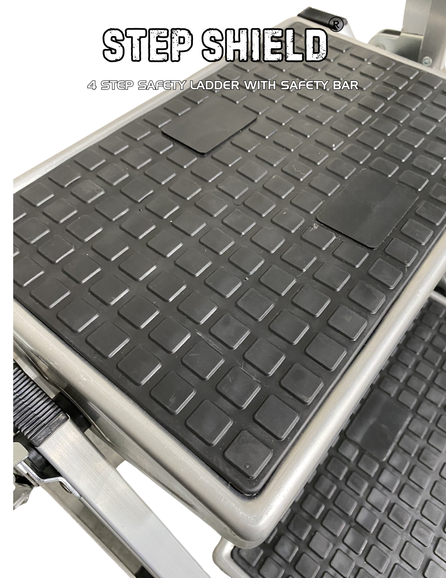 Step Shield 4 Step Safety Ladder with Safety Bar