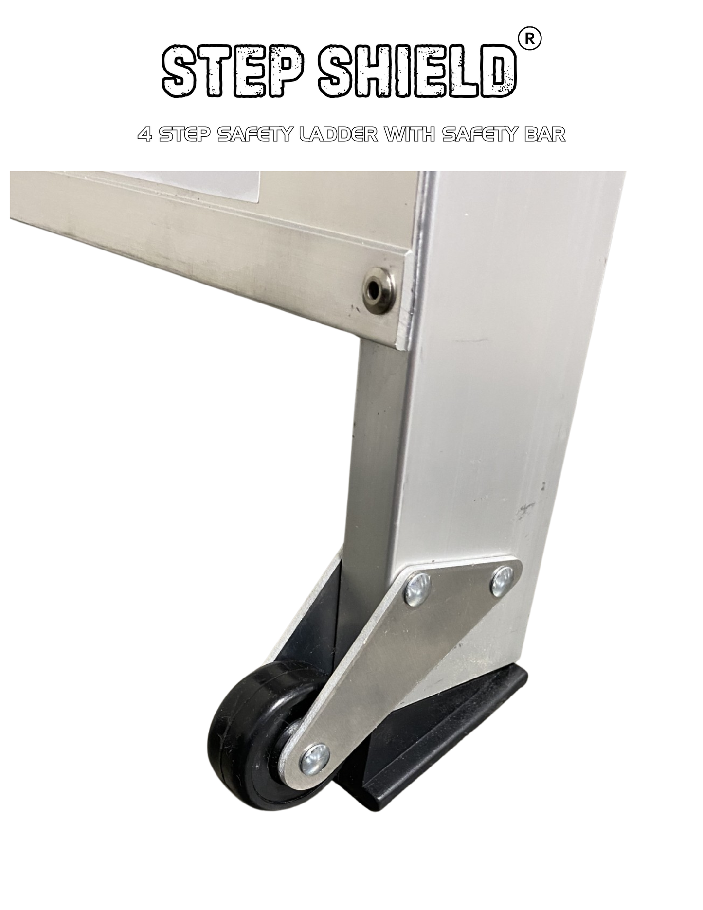Step Shield 4 Step Safety Ladder with Safety Bar