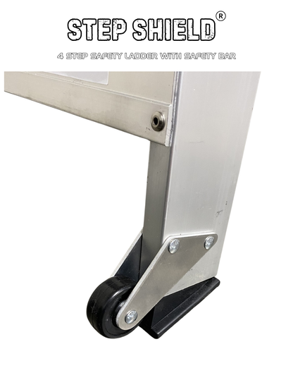 Step Shield 4 Step Safety Ladder with Safety Bar