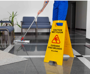 24" Caution Wet Floor Sign, Yellow, A Frame Style, Durable Polypropylene