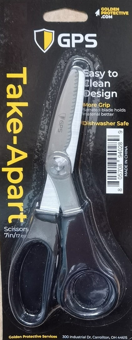 Take-Apart Safety Shears 7", Black Handle