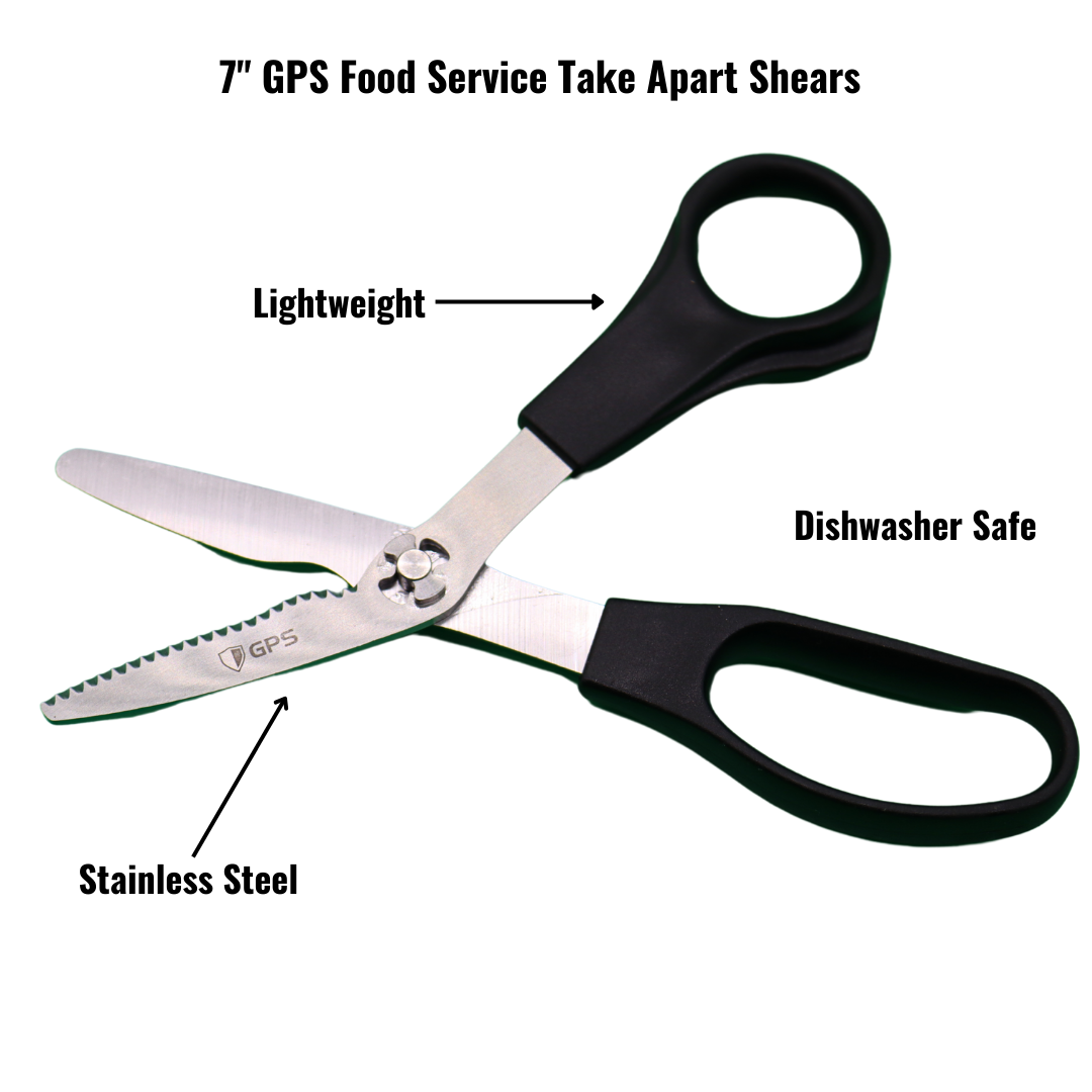 Take-Apart Safety Shears 7", Black Handle