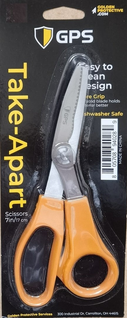 Take-Apart Safety Shears Orange Handle 7"
