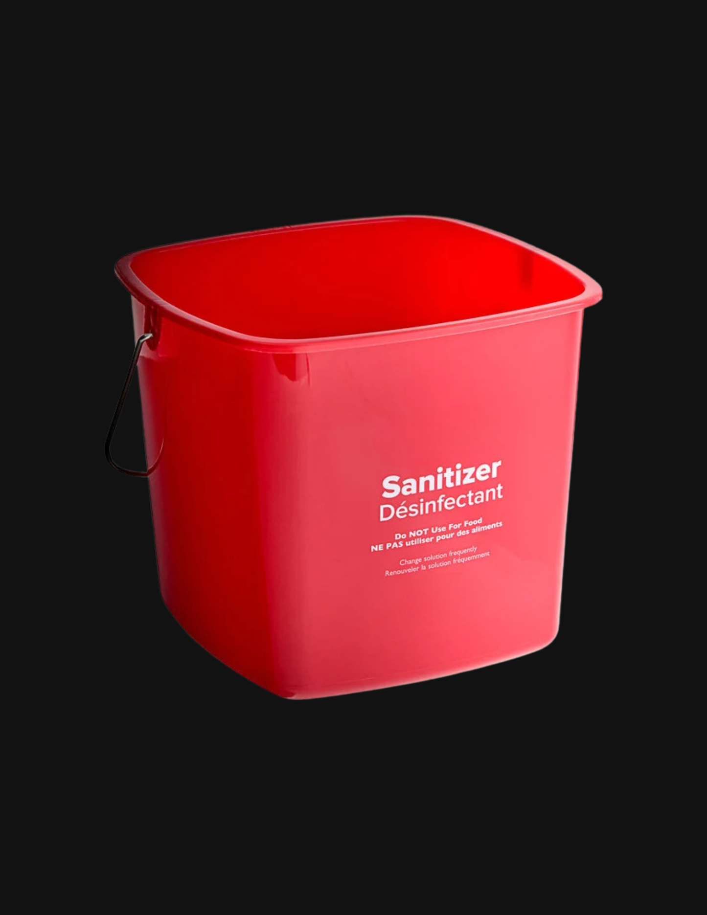 6 Qt Red Sanitizing Bucket | HACCP Cleaning Pail with Handle 960000