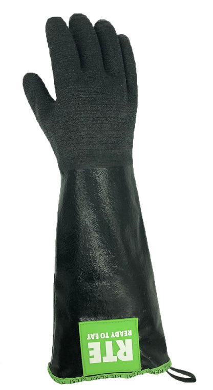 Oil Shield®, 18" (99185RTE) High Temp Neoprene Insulated Gloves, Green Banding & RTE Labeling - Mens Sizes S and L