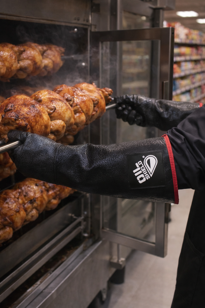 Oil Shield®, 18" High Temp Insulated Neoprene Gloves - Men's Sizes S-XL