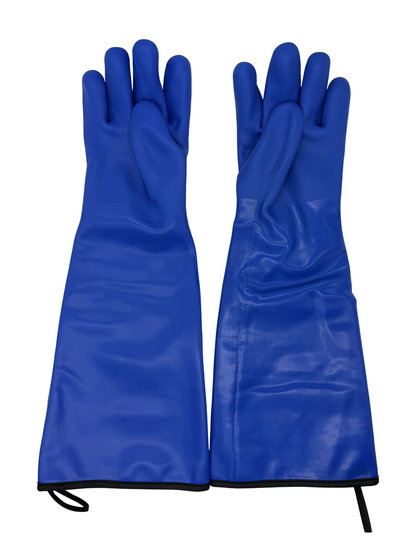 Oil Shield® 99215B 21" BLUE PVC-Coated Heat Resistant Gloves with Antimicrobial Liner
