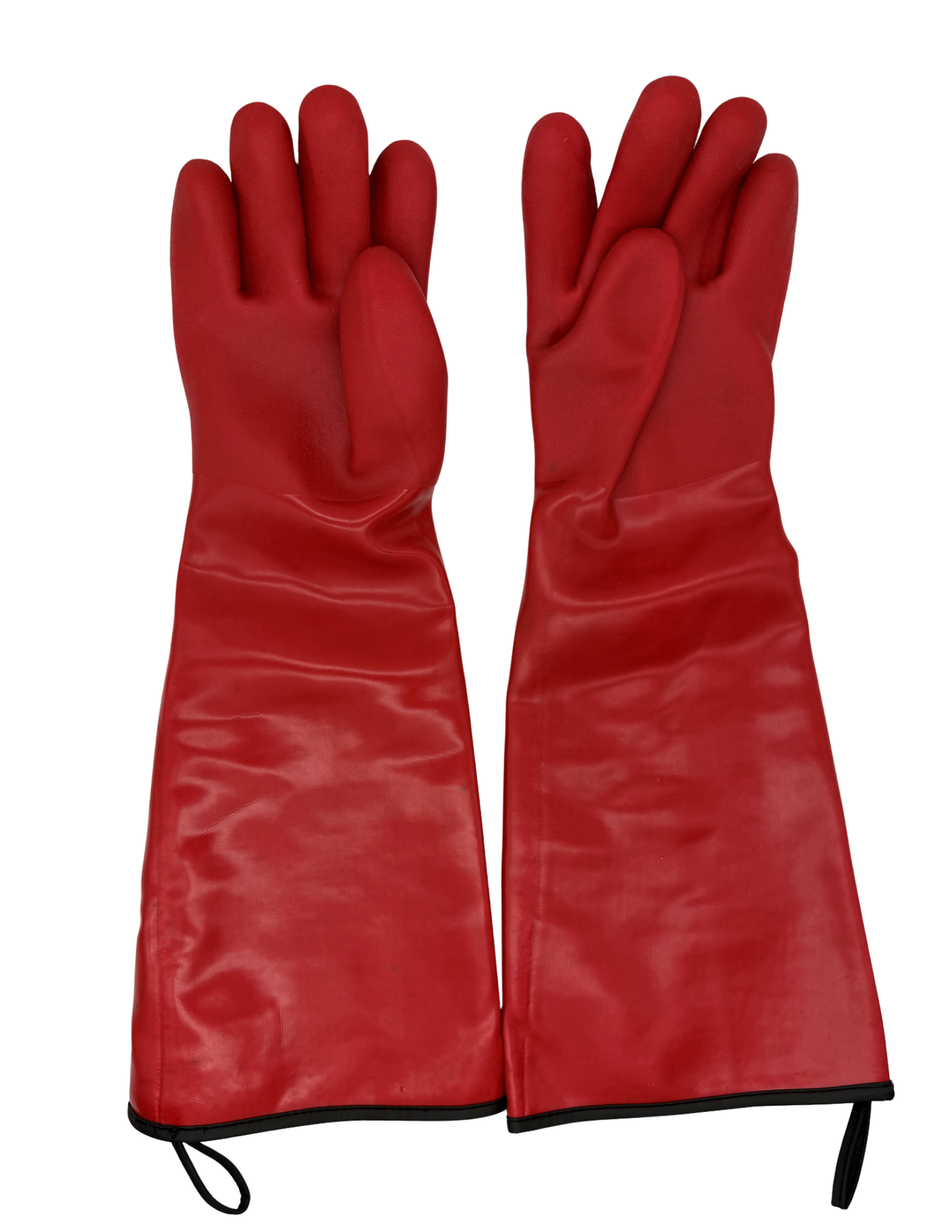 Oil Shield® 99215R 21" RED PVC-Coated Heat Resistant Gloves with Antimicrobial Liner