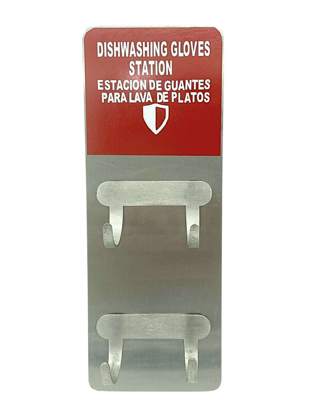 Dishwashing Glove Storage Station – Stainless Steel, Holds 4 Pairs (Made in USA)