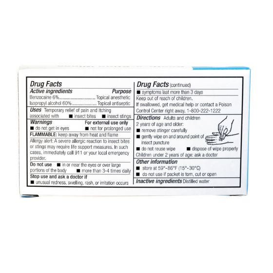 Sting Relief Wipes, Topical Anesthetic