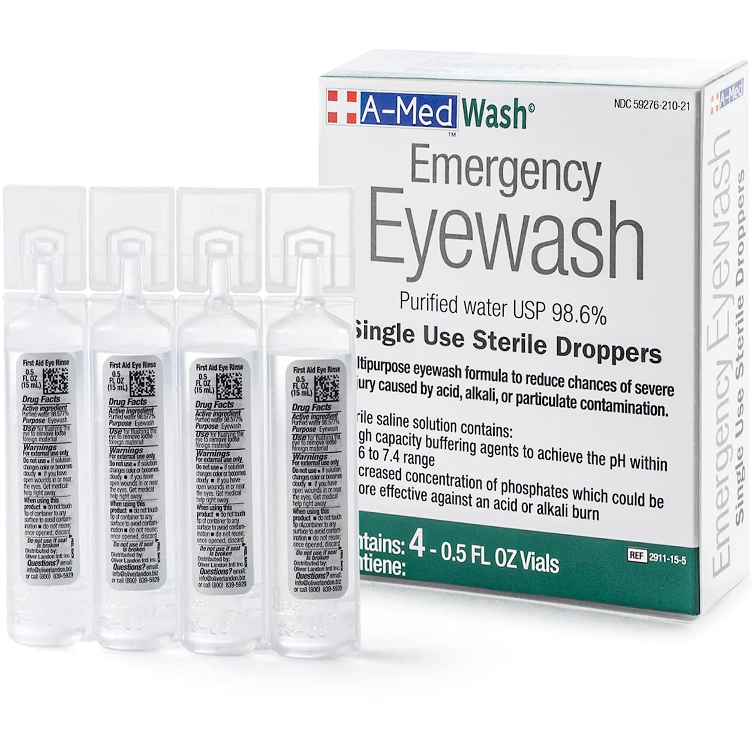 First Aid Eye Rinse First Aid Eyewash, Eye Cleansing Eyewash, Meets ANSI Standard, 1/2 oz ...