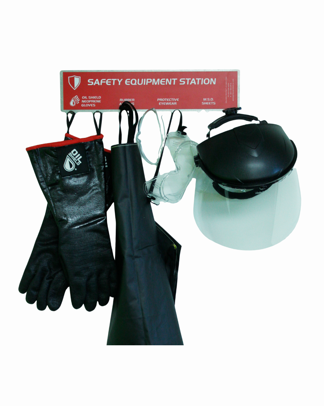 GPS 9088K Safety Station with Custom Graphics – Wall Mount Organizer - 5" x 17 1/2"