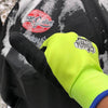 Chilly Grip A324 H2O Waterproof Thermal-lined Black/Hi-Vis Large Full Fingered Work & General Purpose Gloves - Nitrile Over Dip Coating, Sizes M-XXL