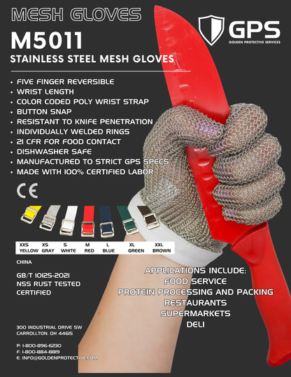 M5011 5-Finger Steel Mesh Gloves