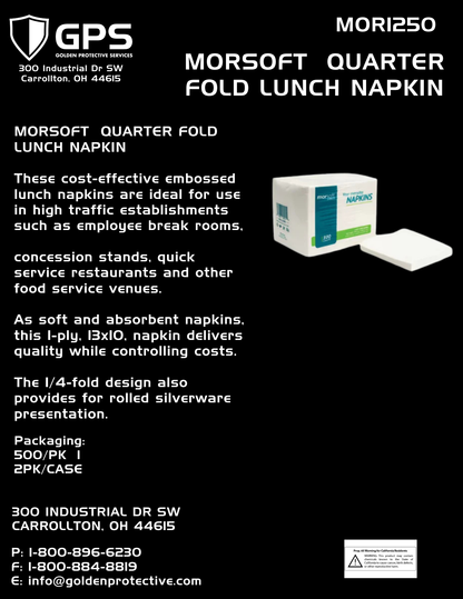 L12500 MORSOFT® QUARTER FOLD LUNCH NAPKIN