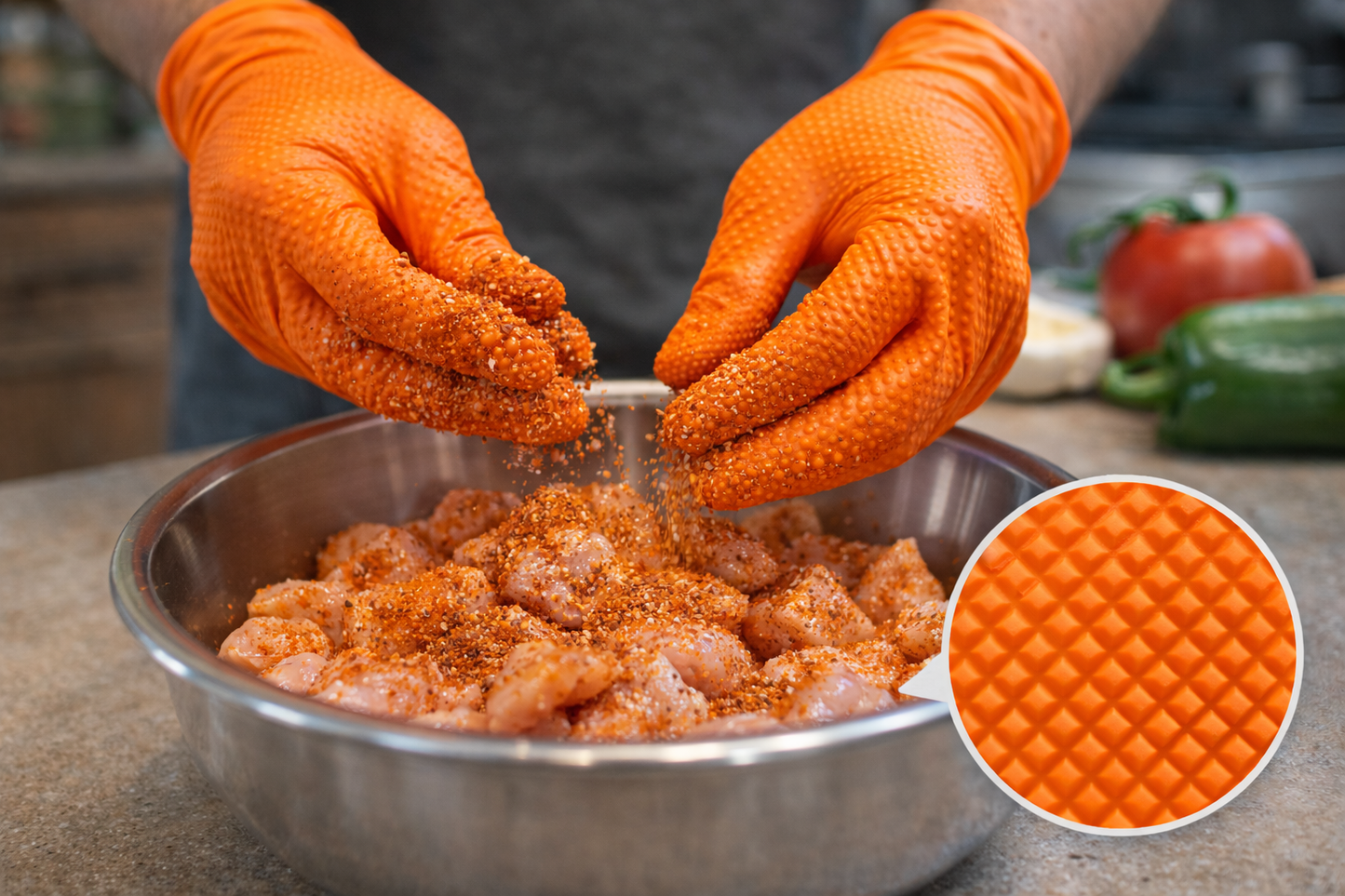 The Orange Diesel®, Powder Free Nitrile Disposable Gloves, 6 Mil