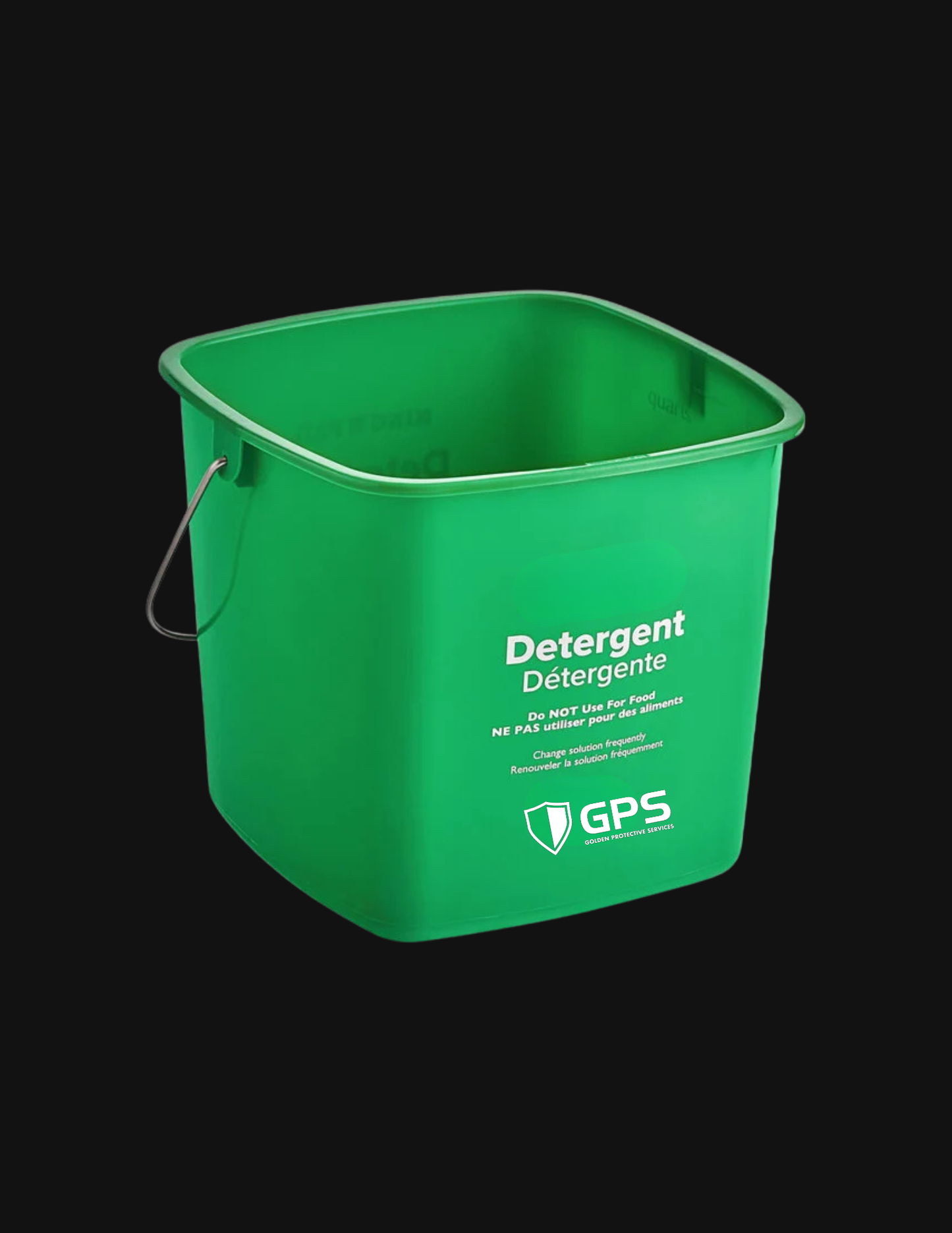 6 Qt Green Soap Solution Bucket | HACCP Cleaning Pail with Handle PPL-6G