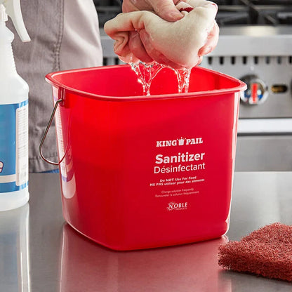 Sanitation Bucket Red 6 Qt
