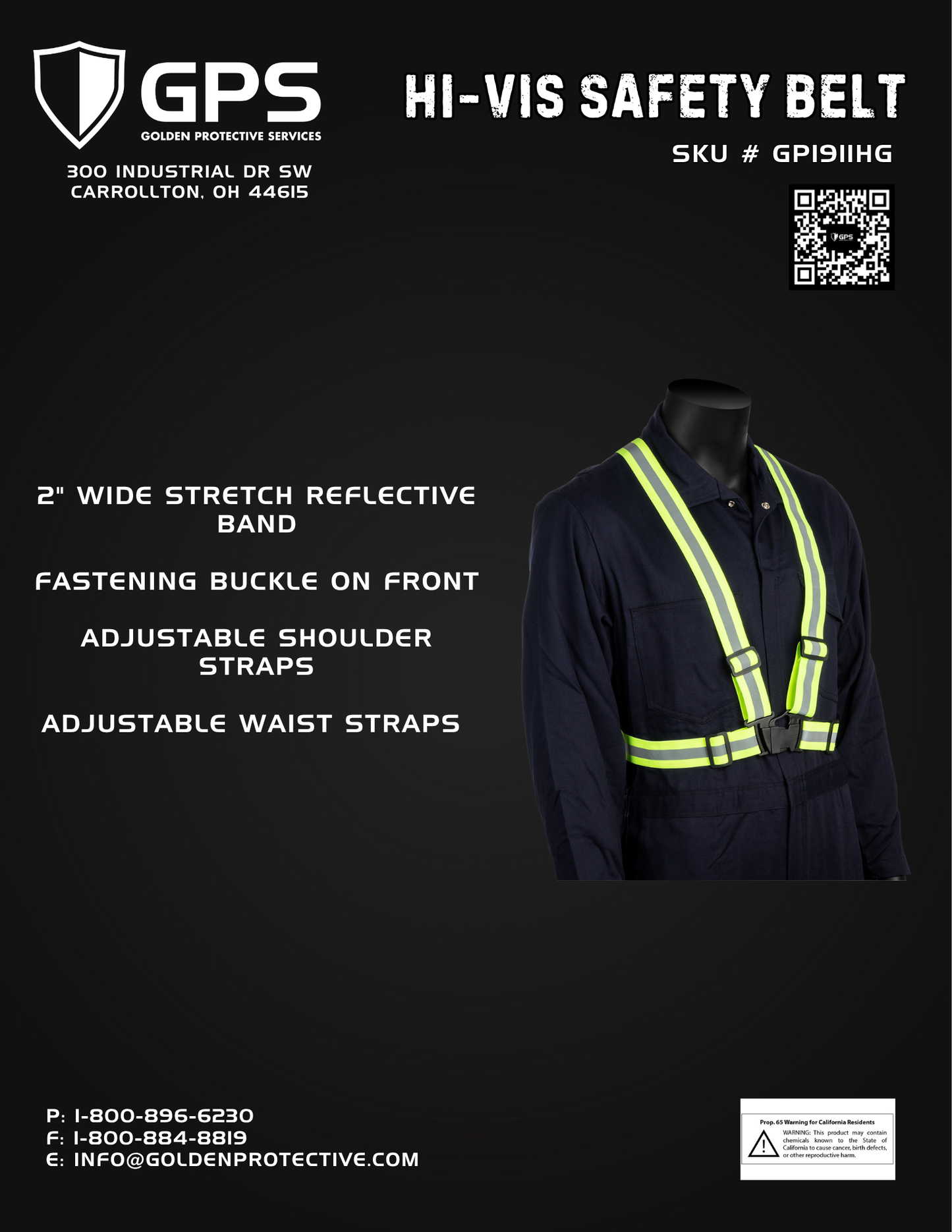 HI-VIS Safety Belt