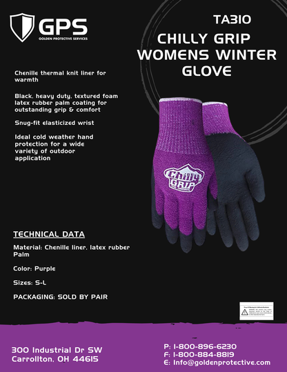 WOMENS CHILLY GRIP® WINTER GLOVE - PAIR