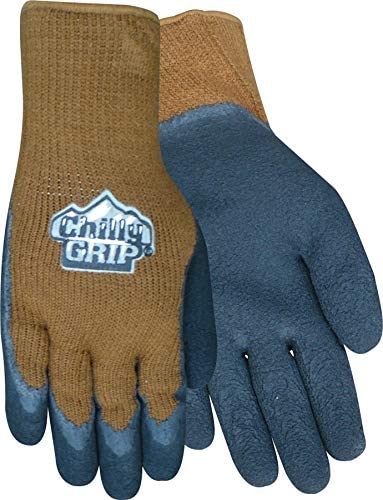 CHILLY GRIP®BROWN KNIT LINER W FOAM LATEX PALM - PAIR
