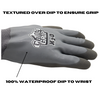 Chilly Grip Red Steer A325 H2O Waterproof Thermal Insulated Gloves, Gray, Snug-Fit Wrist, Textured Palm, Sizes M-XL