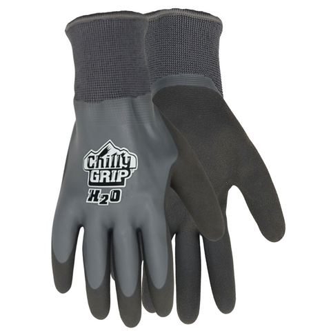 Chilly Grip Red Steer A325 H2O Waterproof Thermal Insulated Gloves, Gray, Snug-Fit Wrist, Textured Palm, Sizes M-XL